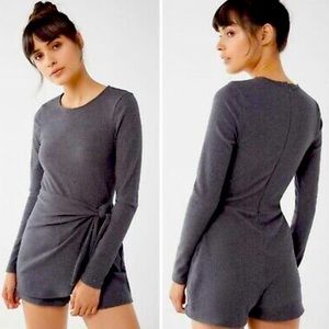 Urban Outfitters Gloria Ribbed Knit Skort Romper